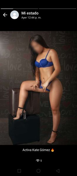 Un placer..  Mi nombre es Kate.! 😘

Realizo servicio presenciales en la zona del rosal o cualquier hotel de su preferencia (Caracas) 👠

También realizó servicio de vídeo llamadas o videos HOT💄